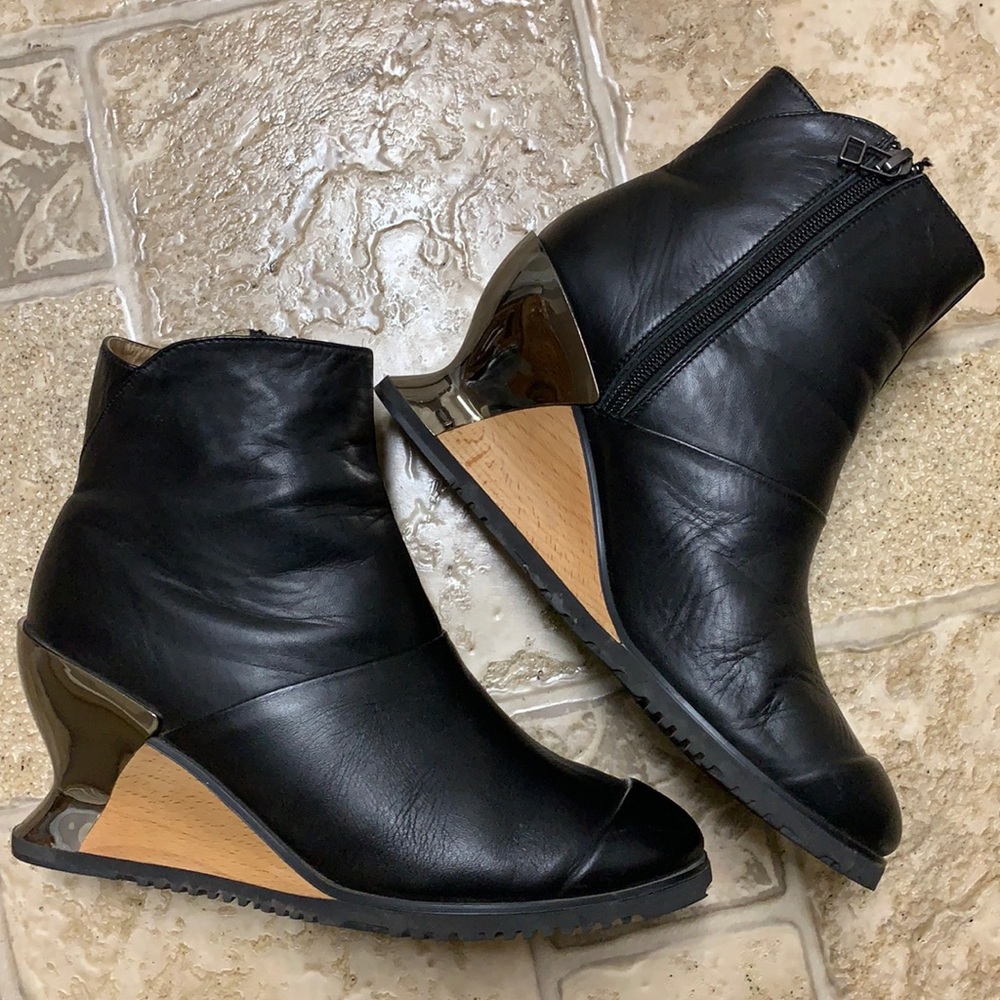 Issey Miyake wedge booties